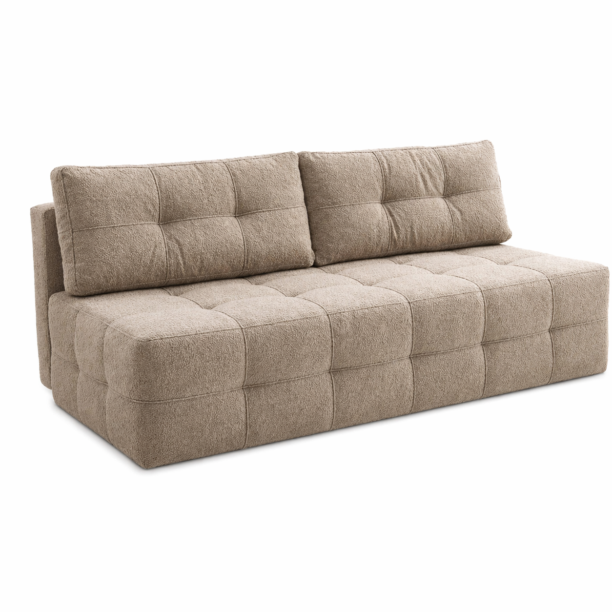 Sofa Rozkładana Kanapa z Funkcją Spania Dwuosobowa Do Salonu Kremowa MORANA
