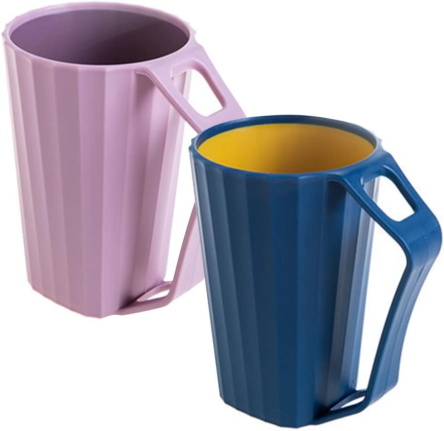 2 kubki do płukania ust, plastikowy uchwyt na szczoteczki do zębów, kubek do mycia zębów, kubek na szczoteczki do zębów dla dorosłych, nastolatków i d