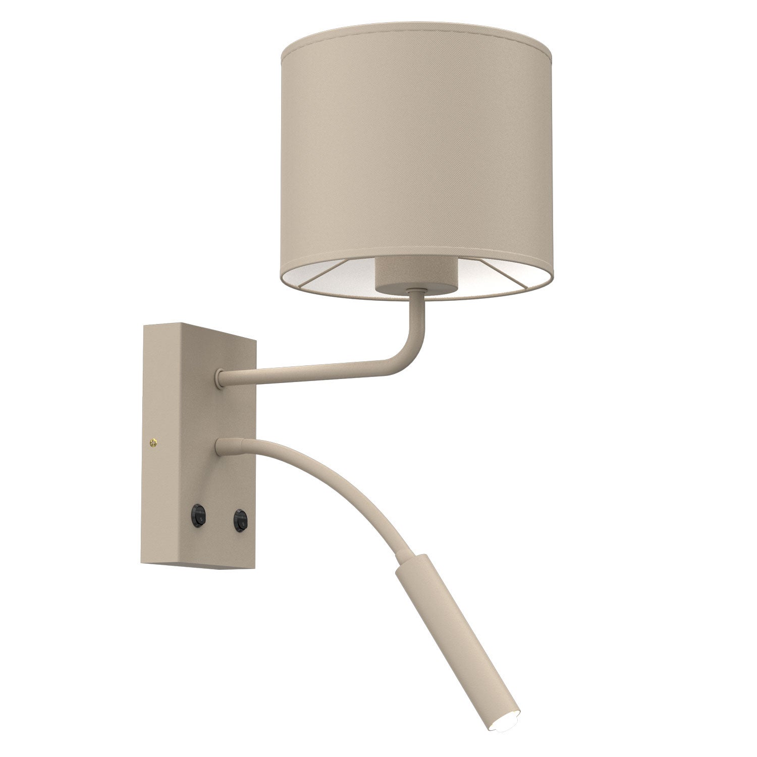 Kinkiet z włącznikiem Arden beżowy 1xE27x15W + 1xG9x8W metal wym:40x18x27cm IP20 Luminex