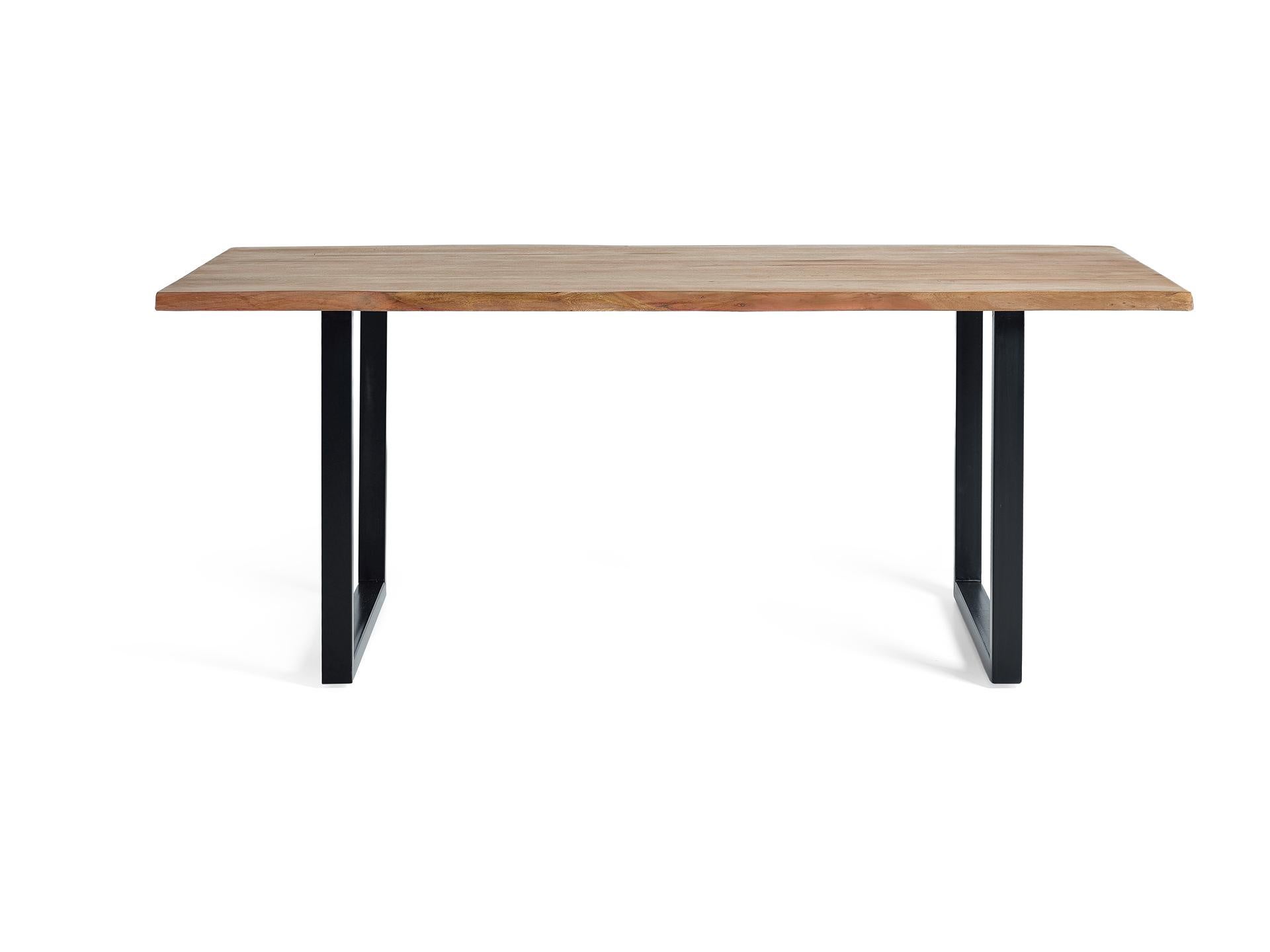 Stoły jadalne z drewna akacjowego 200 cm w nowoczesnym stylu industrialnym - 78x200x100 GYC