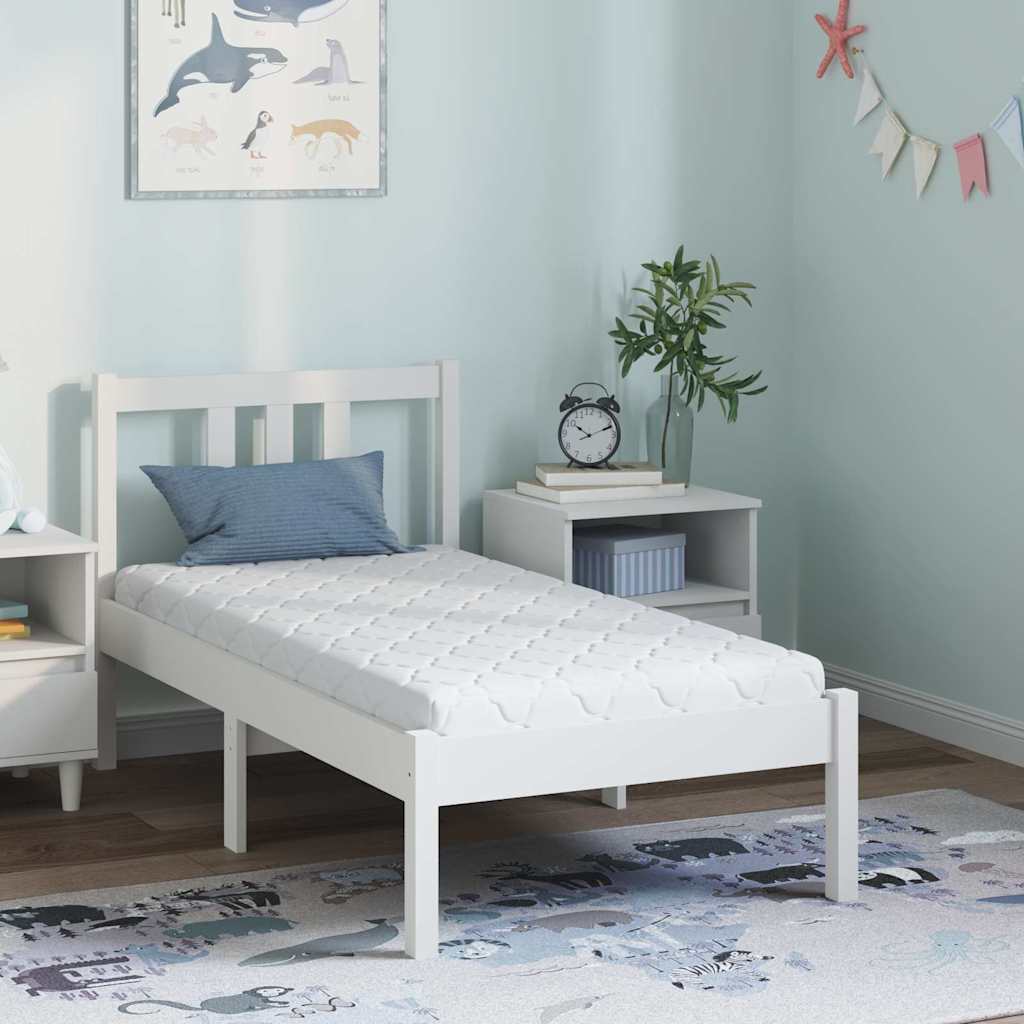 Materac Biały 70 x 140 cm Tkanina żakardowa vidaXL