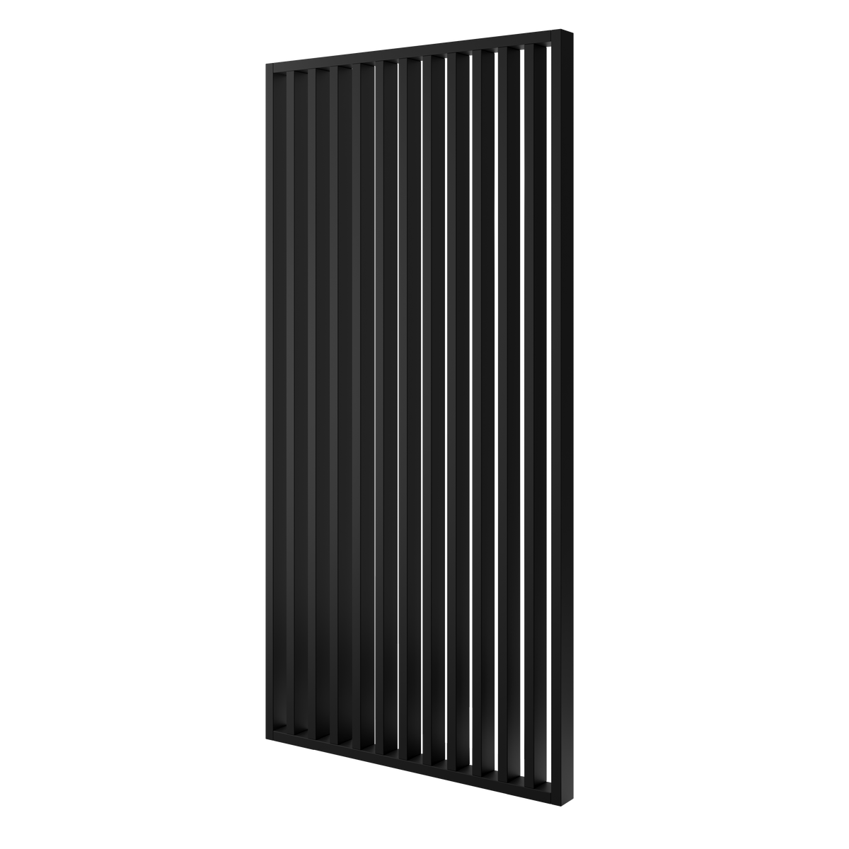 ŚCIANKA Z LAMELI - GOTOWY ZESTAW - CZARNY MAT - LAMELE3D - 203 cm - Pod kątem 45°