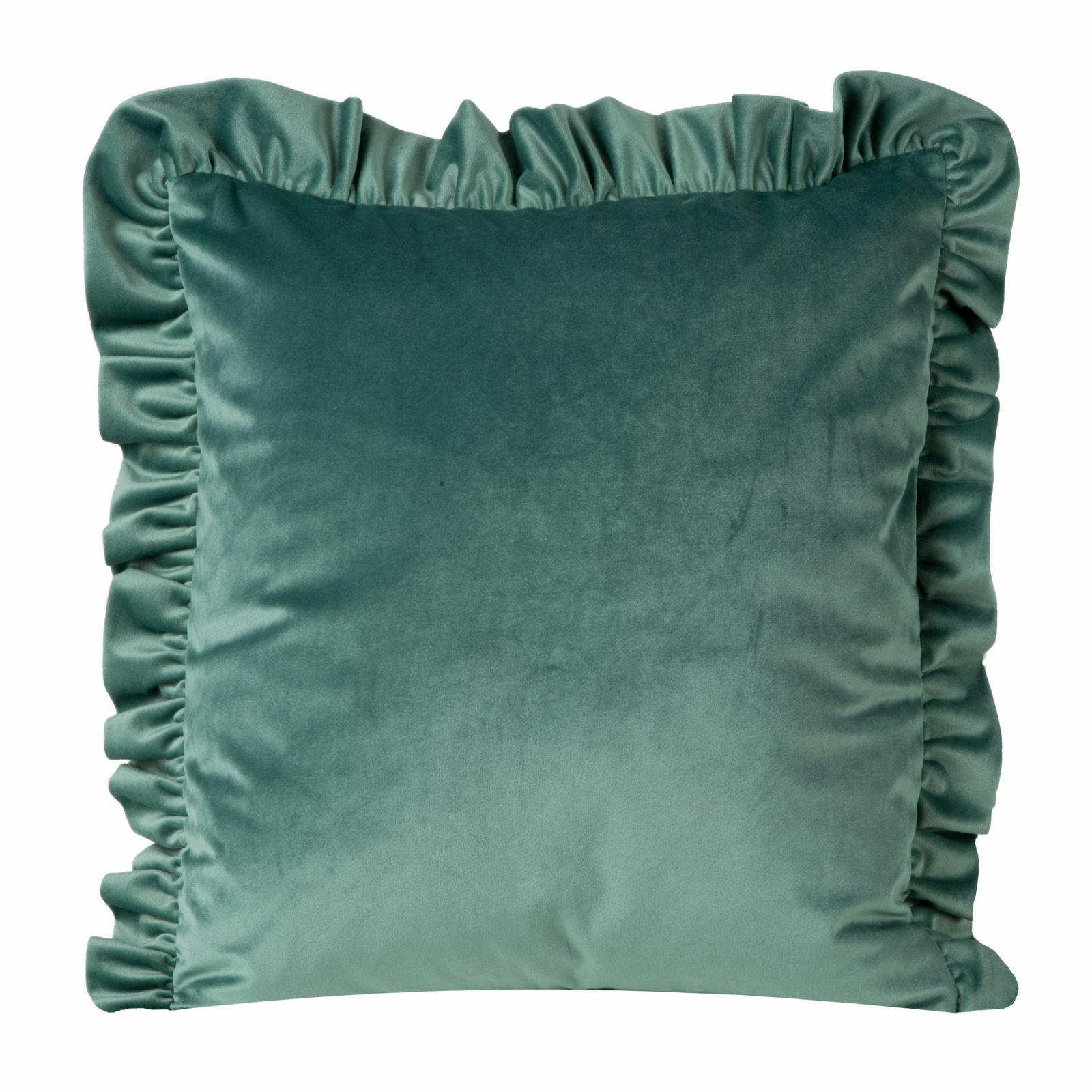 Poszewka Eurofirany VELVET 45x45 falbana c.mięta