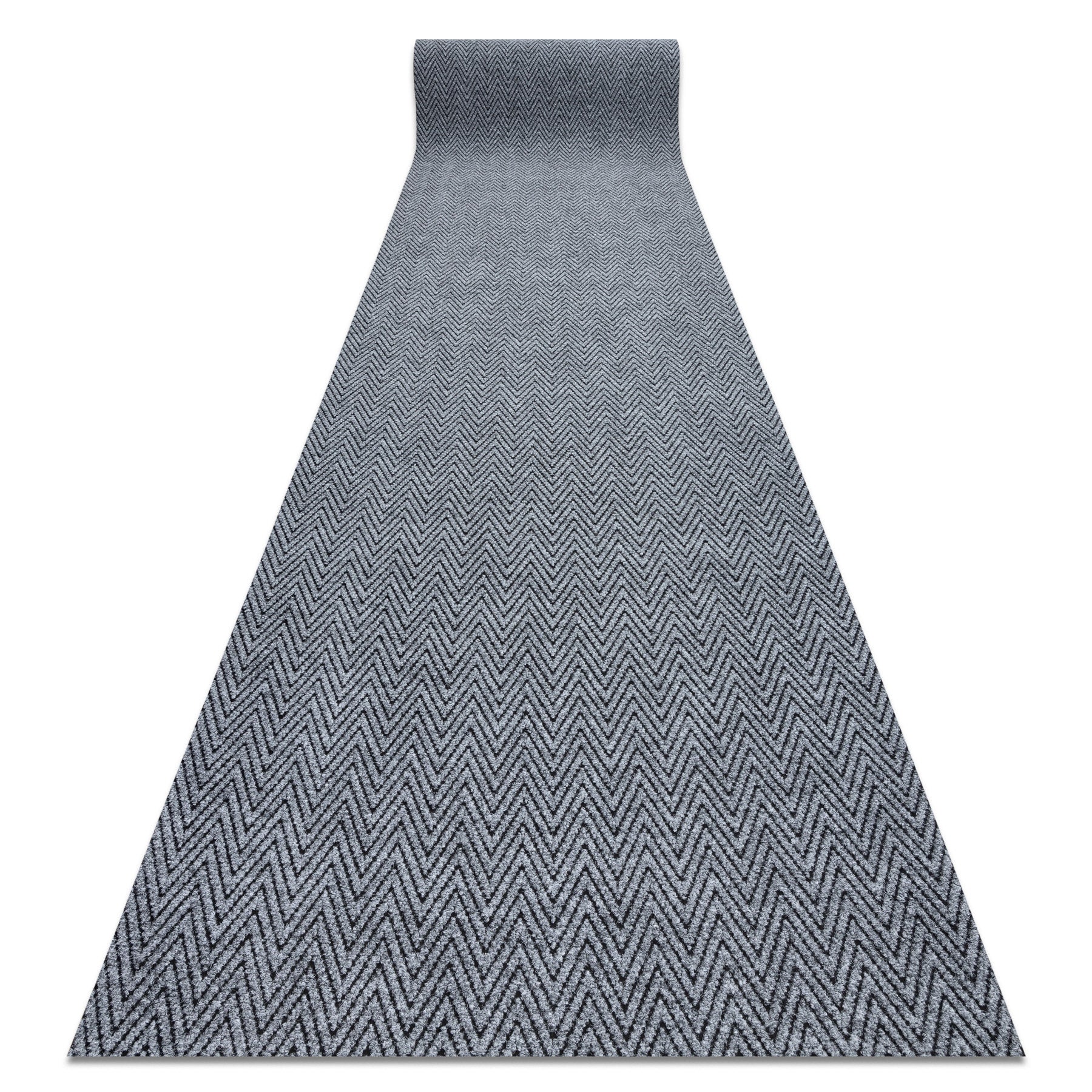 Wycieraczka antypoślizgowa 100 cm MAGNUS 2954 Zygzak zewnętrzna, wewnętrzna, na gumie - szary 100x360 cm