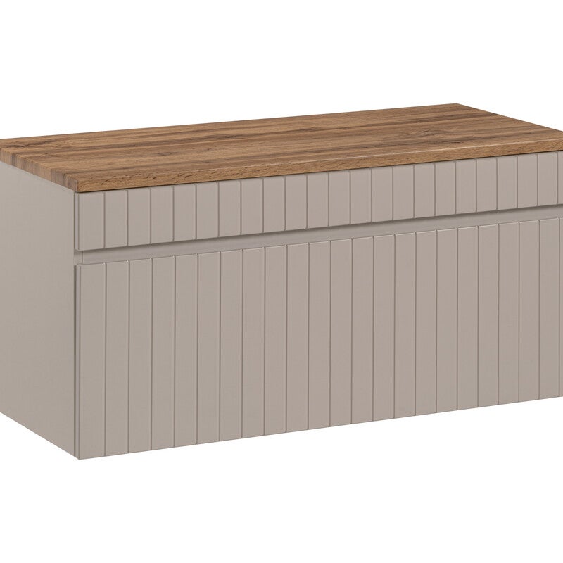 Zestaw mebli łazienkowych 100cm Comad Iconic Cashmere z blatem