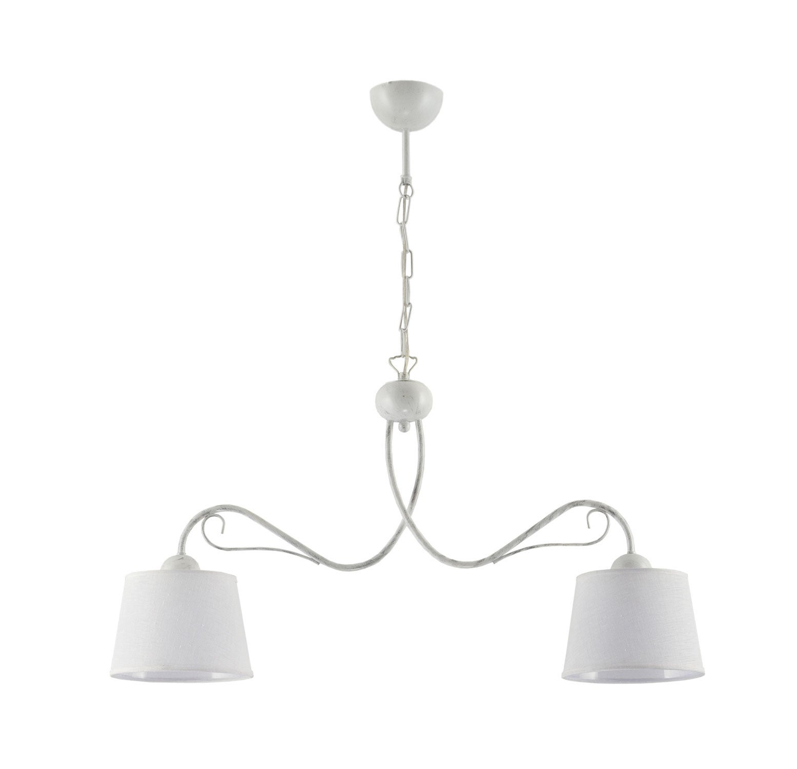 Lampa wisząca Kamelia Jupiter z białym abażurem biały E27 80 cm 1 szt.