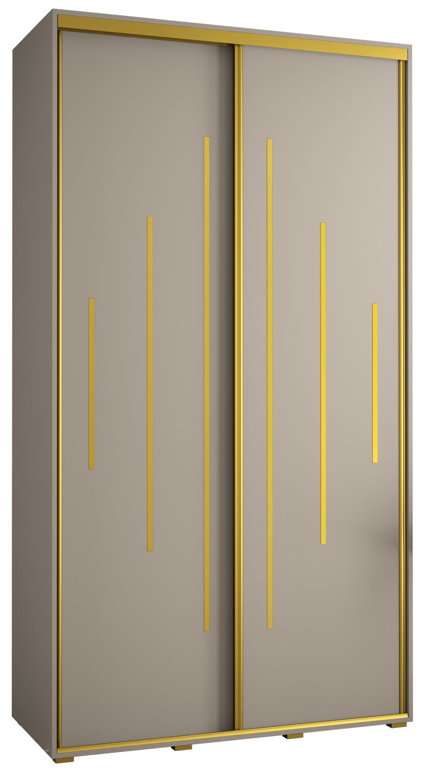 Szafa przesuwna wysoka Dakota 12 140 x 60 x 235,2 cm kaszmir + u. Złoty - Abiks Meble