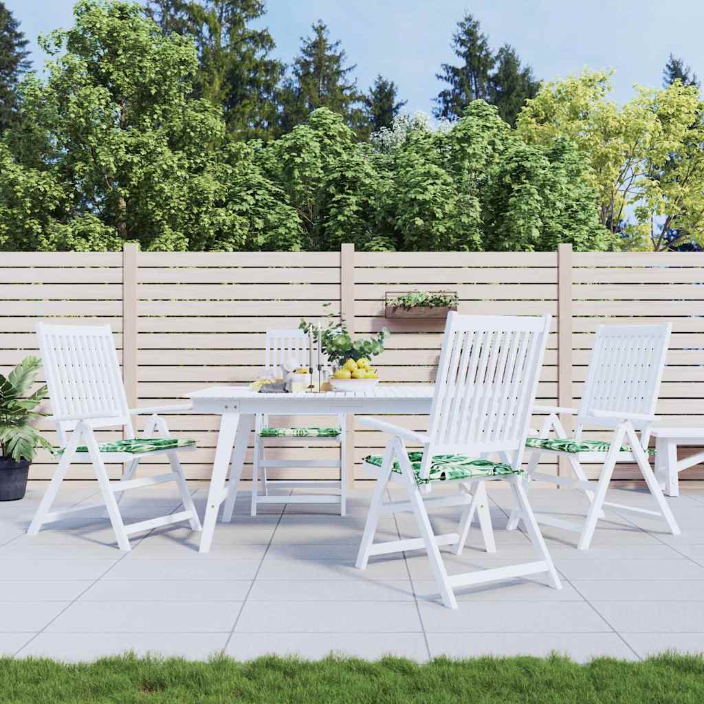 Poduszki na krzesła 4 pcs Wzór liścia 50 x 50 x 4 cm vidaXL