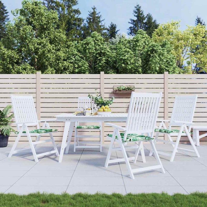 Poduszki na krzesła 4 pcs Wzór liścia 50 x 50 x 4 cm vidaXL