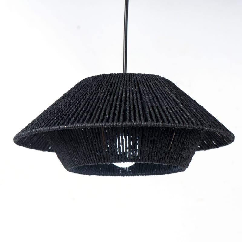 Wieszak na sznurku vintage - Idealna dekoracja do hoteli, restauracji i pensjonatów - 30 x 12,5 cm - Czarny