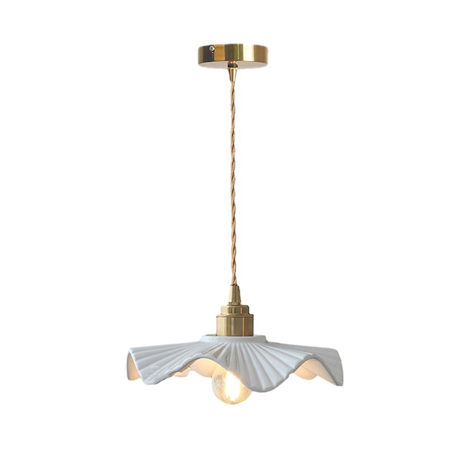 Biała ceramiczna lampa wisząca, lampa do jadalni, lampka nocna, lampa do salonu, nowoczesny i elegancki design