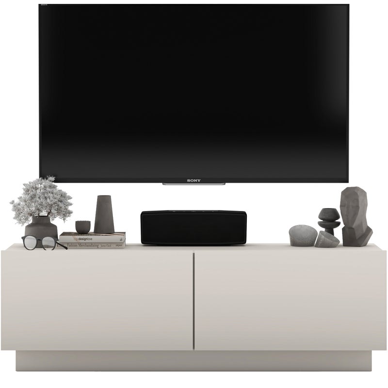 Uniwersalna szafka RTV 120 cm kaszmir mat, mała komoda RTV do nowoczesnego salonu