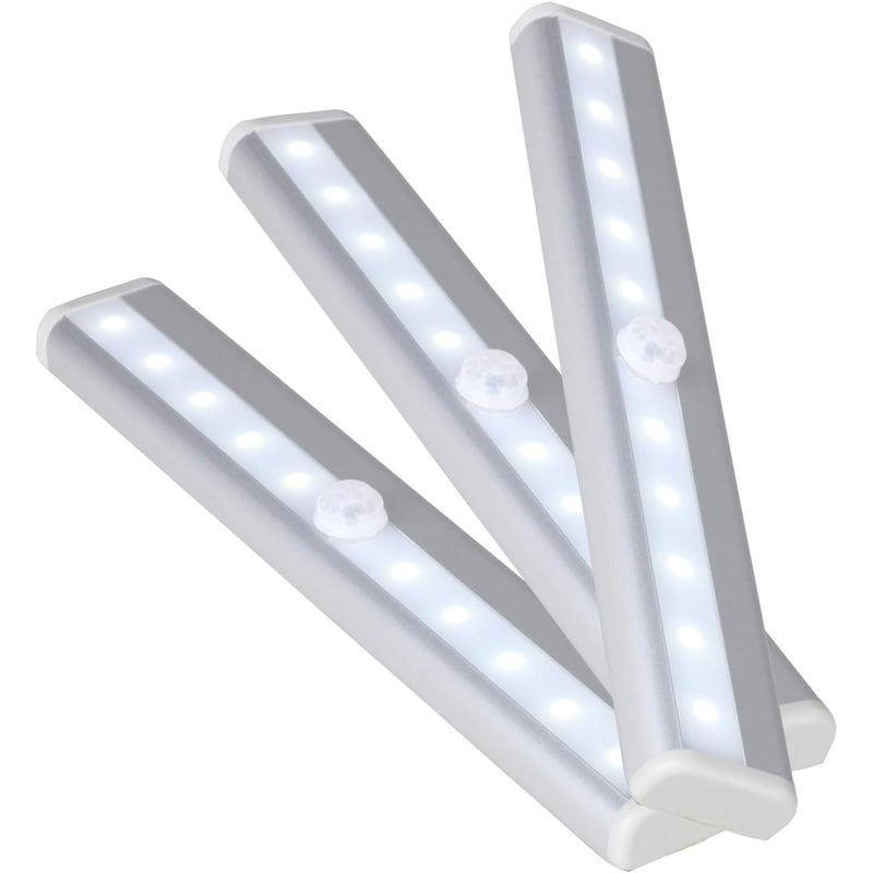 Zestaw lamp LED z czujnikiem mocowanych pod szafką z paskiem magnetycznym i baterią szafki kuchennej biblioteczki schodów szuflady barwa ciepła biała