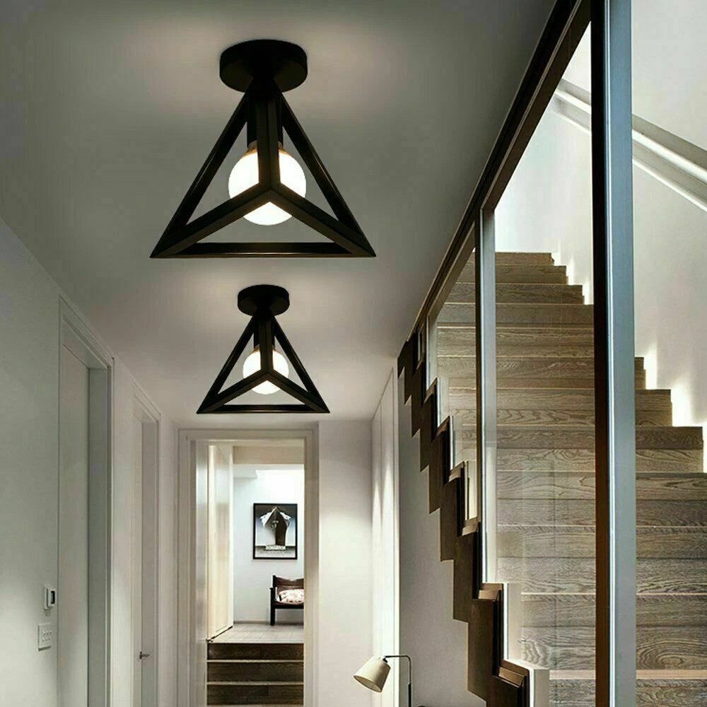 Zestaw 2 industrialnych lamp sufitowych z metalu, retro czarny żyrandol, kreatywne lampy ogrodowe, nowoczesny żyrandol sufitowy.