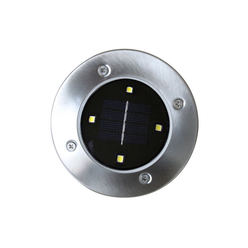 1 szt. Zewnętrzna lampa ogrodowa zasilana energią słoneczną, wpuszczany reflektor zewnętrzny zasilany energią słoneczną z 4 diodami LED, ciepłe białe