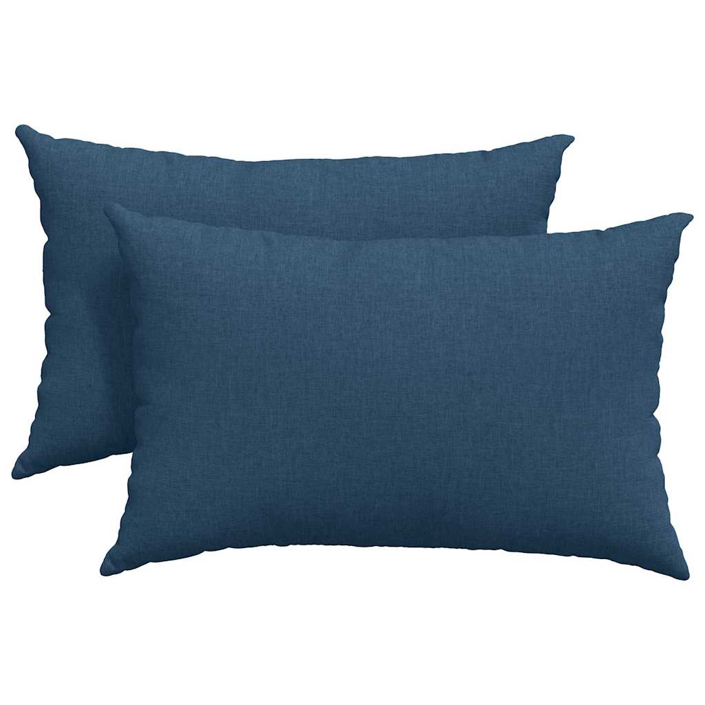 Poduszki na sofę 2 pcs tkanina Niebieski 60 x 40 cm