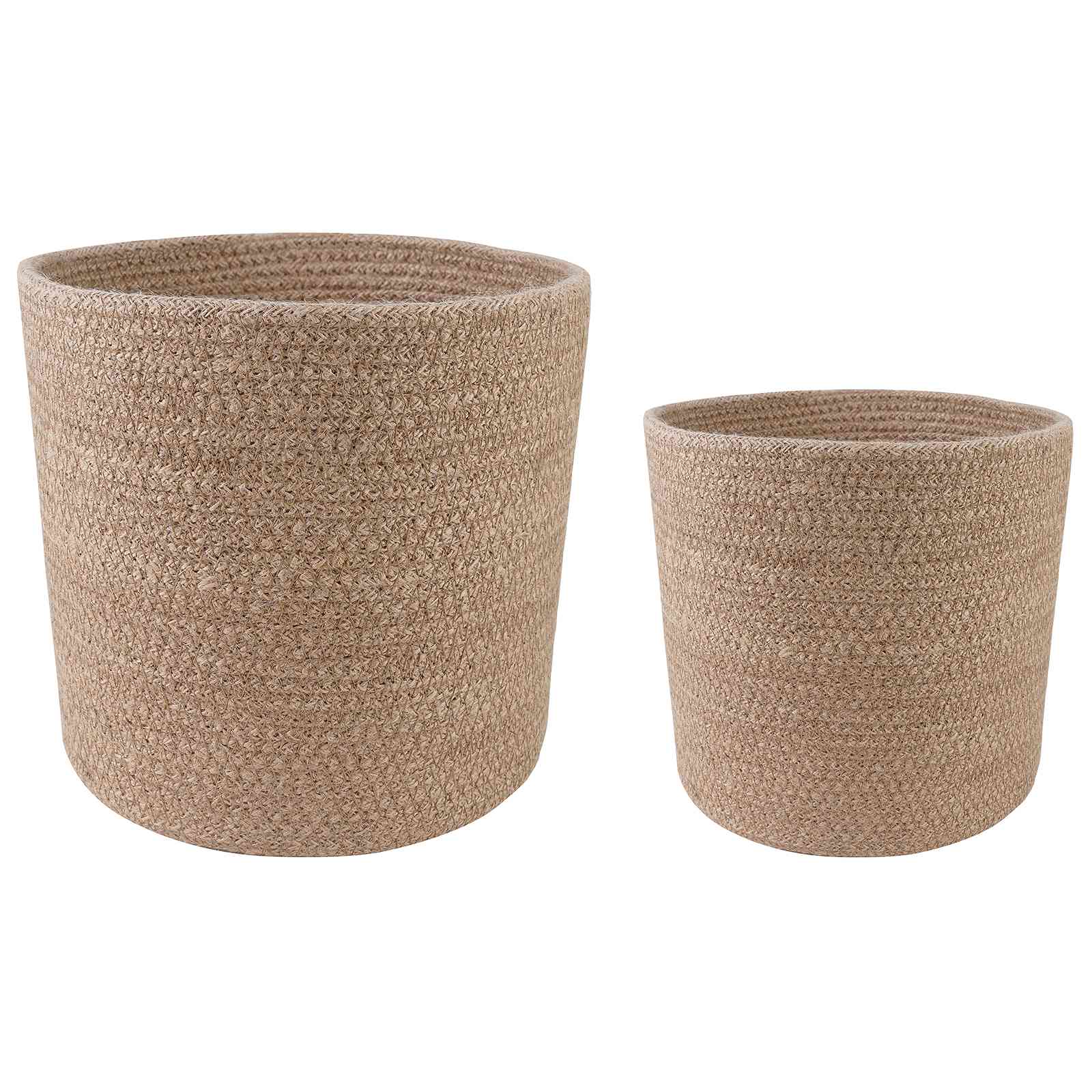 Zestaw doniczek 2 pcs naturalny Ø 28 x 28 cm 100% Juta Tossa