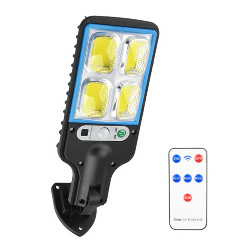 Zewnętrzne lampy solarne z 80 diodami LED, z pilotem i 3 trybami, wodoodporne IP65, z czujnikiem ruchu, lampy zasilane energią słoneczną