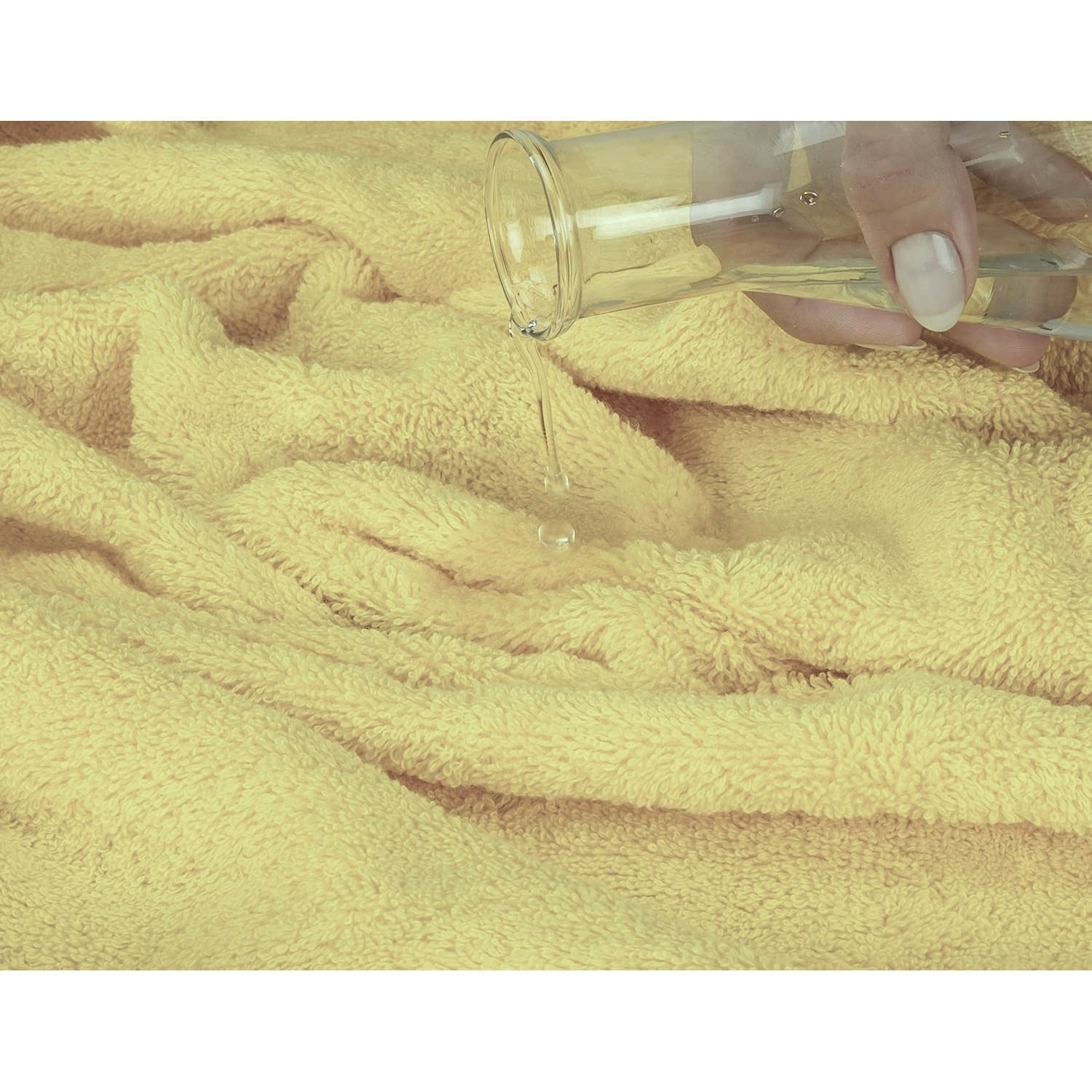 Zestaw 2 ręczników ® (70x140 cm) – 100% bawełna, 600 GSM, żółte, eleganckie