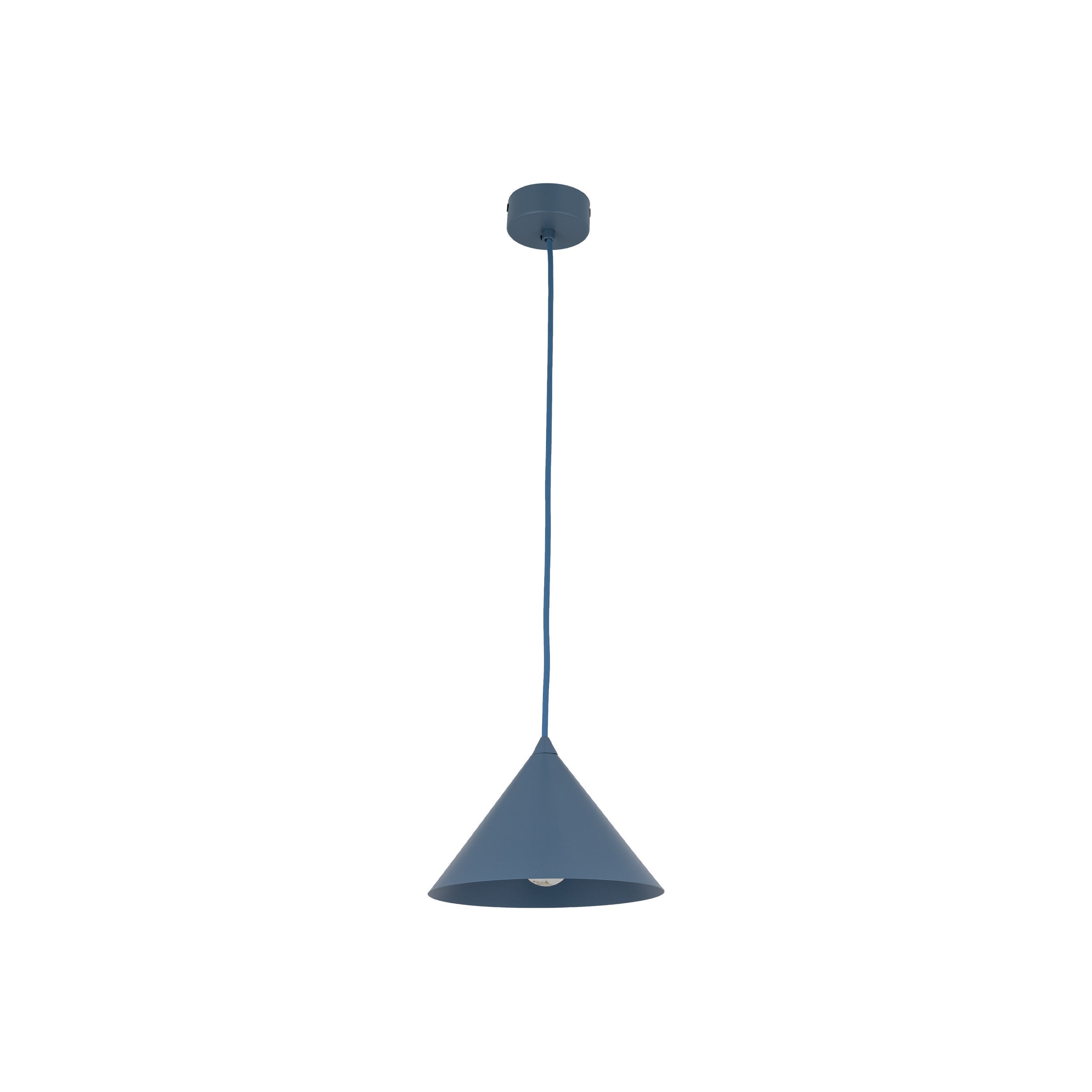 Lampa Wisząca Tk Lighting Cono S Stożek Metalowy Granatowy 1Xe27