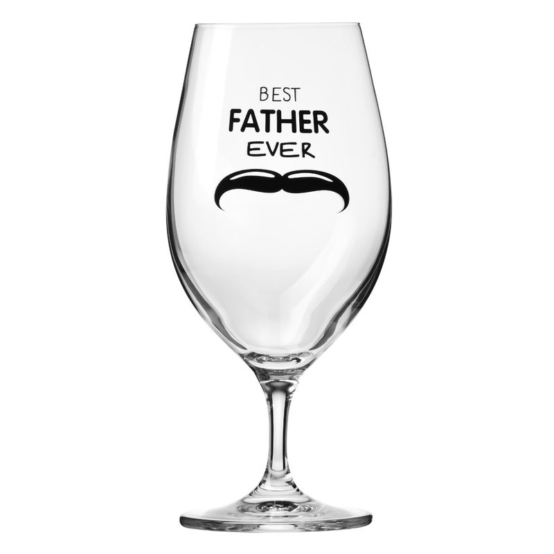 KROSNO Pokal do piwa z dedykacją dla taty BEST FATHER EVER 400 ml