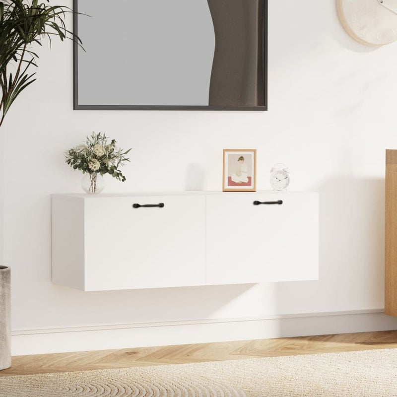 vidaXL Szafka wisząca, biała, 100x36,5x35 cm, materiał drewnopochodny