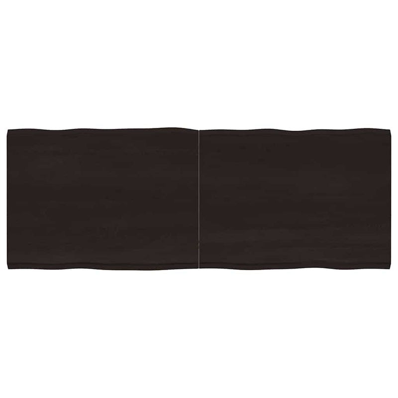 vidaXL Blat, ciemnobrązowy 160x60x(2-4)cm drewno z naturalną krawędzią