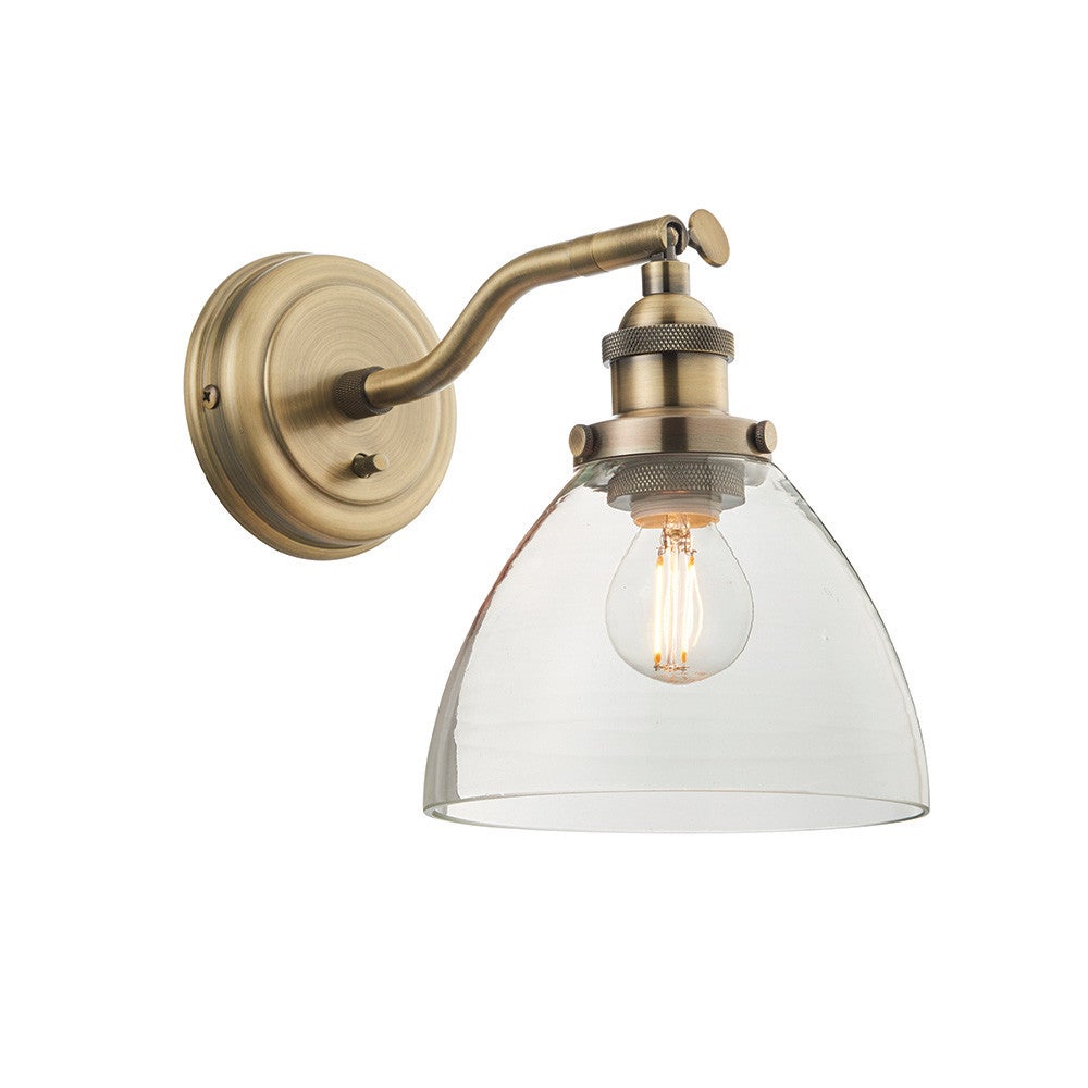 Kinkiet z włącznikiem HANSEN antyczny mosiężny 1xE14x15W metal wym:22x15x27,5cm IP20 Endon
