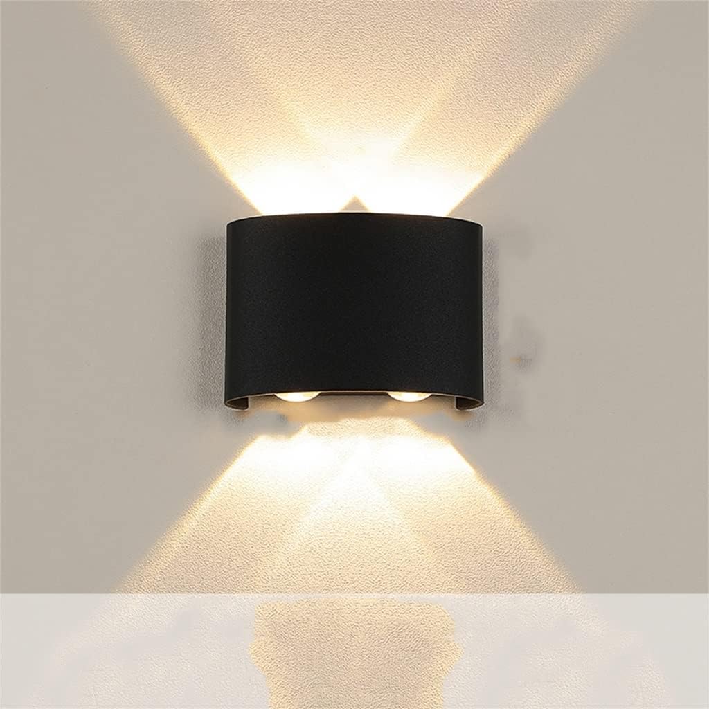 Lampa ścienna LED * 4 lampa teleskopowa rama czarna 4W * ciepłe światło