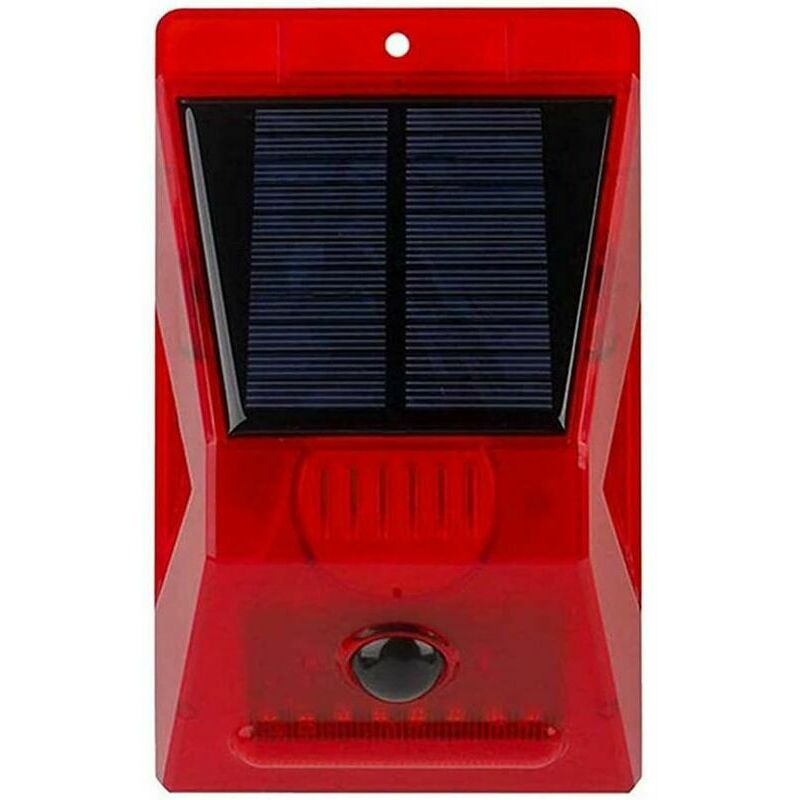 Zewnętrzna solarna syrena antynapadowa syrena alarmowa alarm stroboskopowy autonomiczny dźwięk światło alarm dźwiękowy głośny dźwięk stroboskop A
