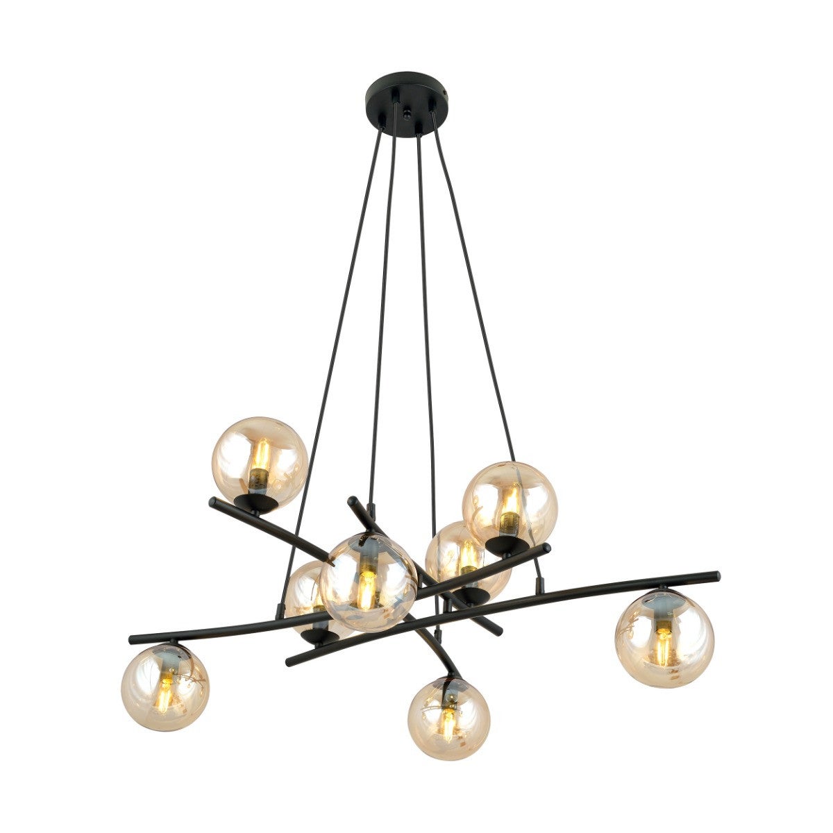 Lampa wisząca żyrandol ESSA 8 MIODOWY Emibig 1204/8