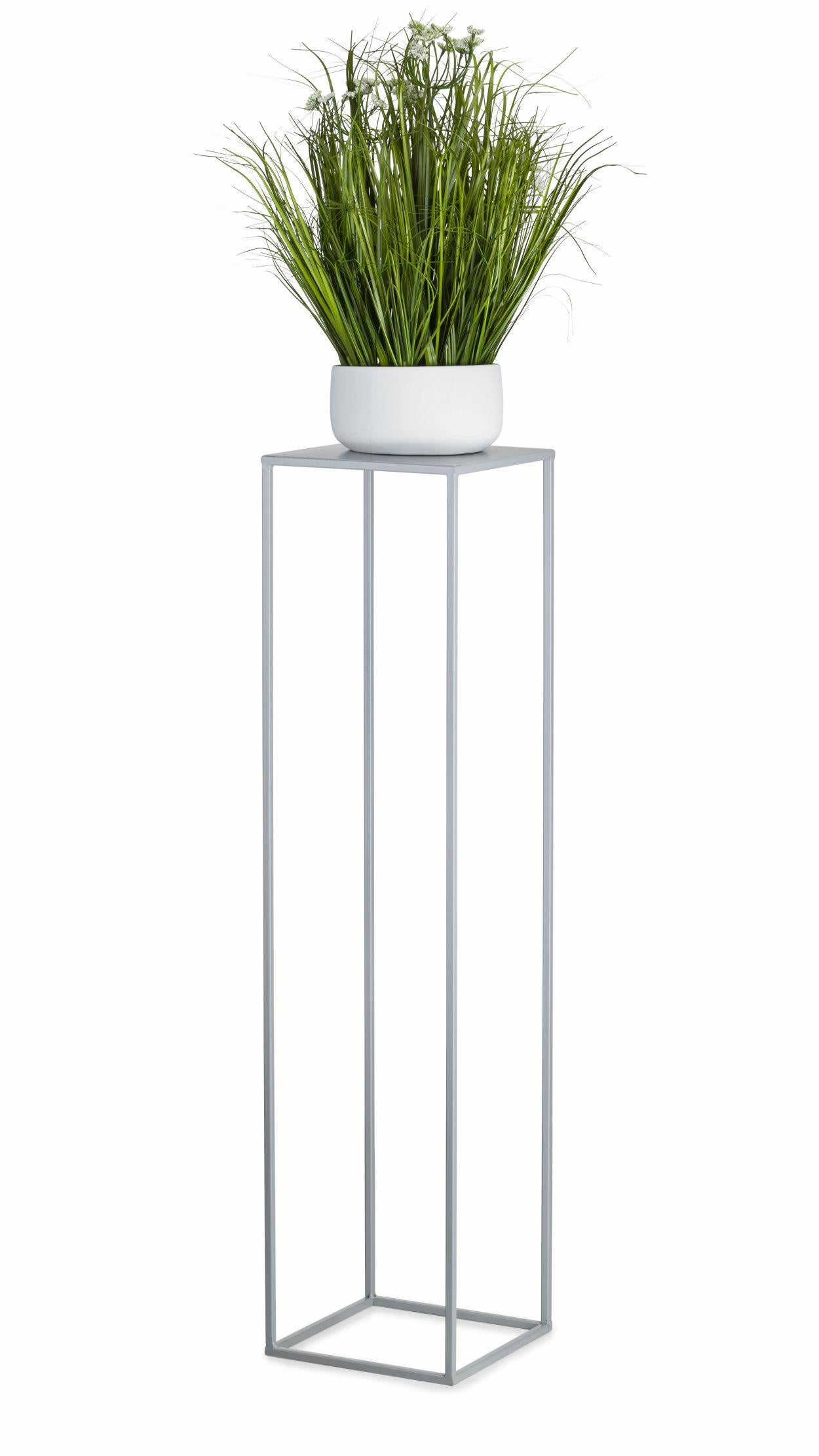 Kwietnik metalowy HowHomely stojący szary matowy 100x24x24 cm 1 szt.