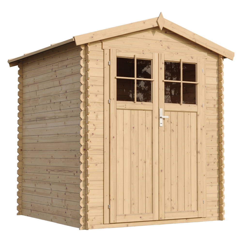 Drewniany domek ogrodowy z podłogą 218 × 196 × 186 cm – 2,82 m² – TIMBELA M320F+M320G