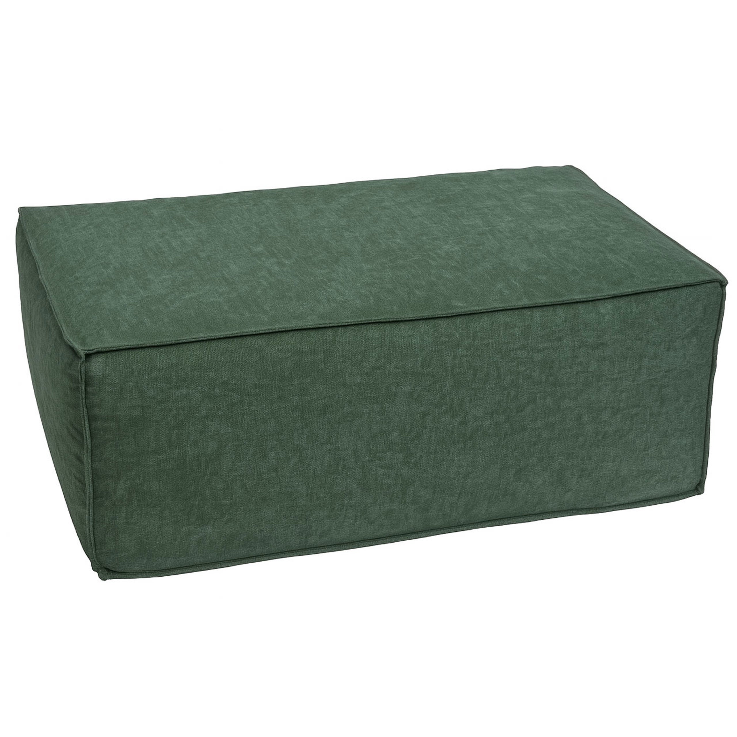 Otomana/akcesoria do sofy HWC-O54, podnóżek Recamiere Chaiselongue, tkanina/tekstylia 300 g/m² 38 x 97 x 70 cm ~ zielony