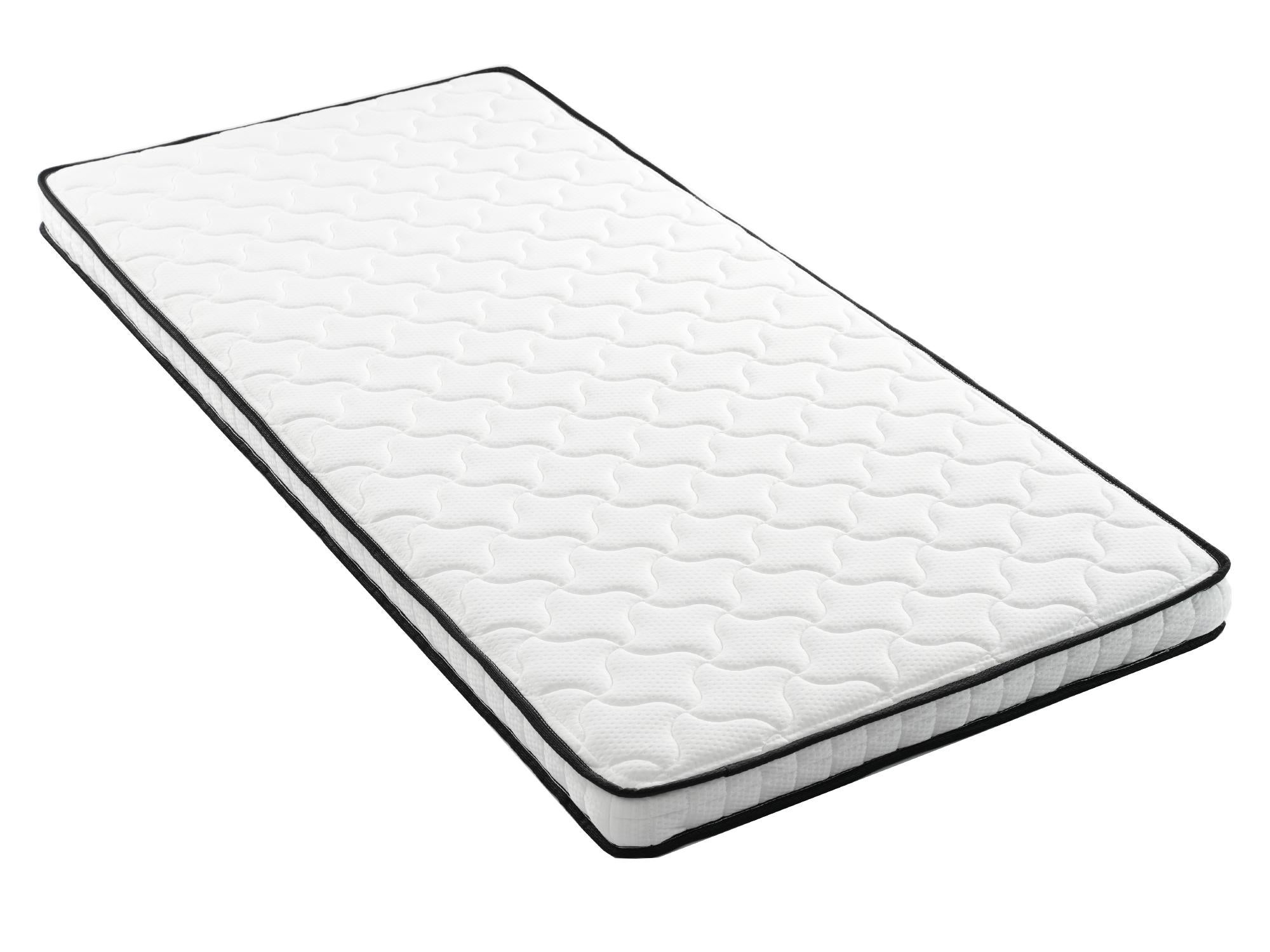 Materac sprężynowy 90 x 190 cm - 10 cm grubości - Twardość H3 - Biały