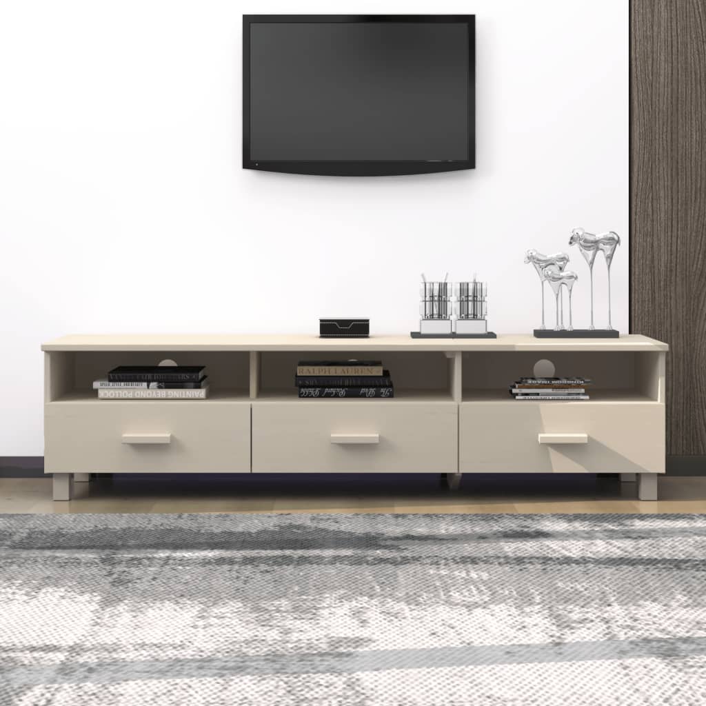 Szafka pod TV HAMAR, miodowy brąz, 158x40x40 cm, drewno sosnowe vidaXL