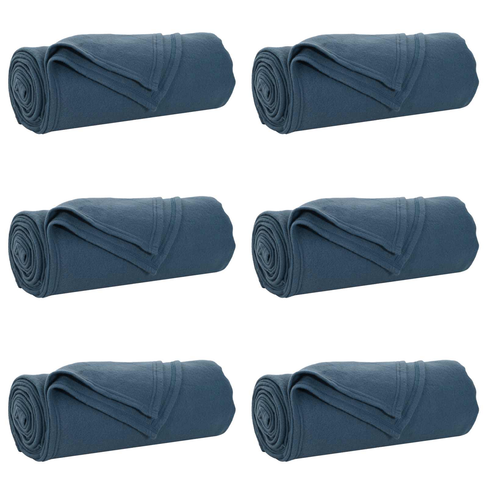 6x Koc Polarowy Narzuta na Łóżko 150x200 cm 140 g/m² Granatowy