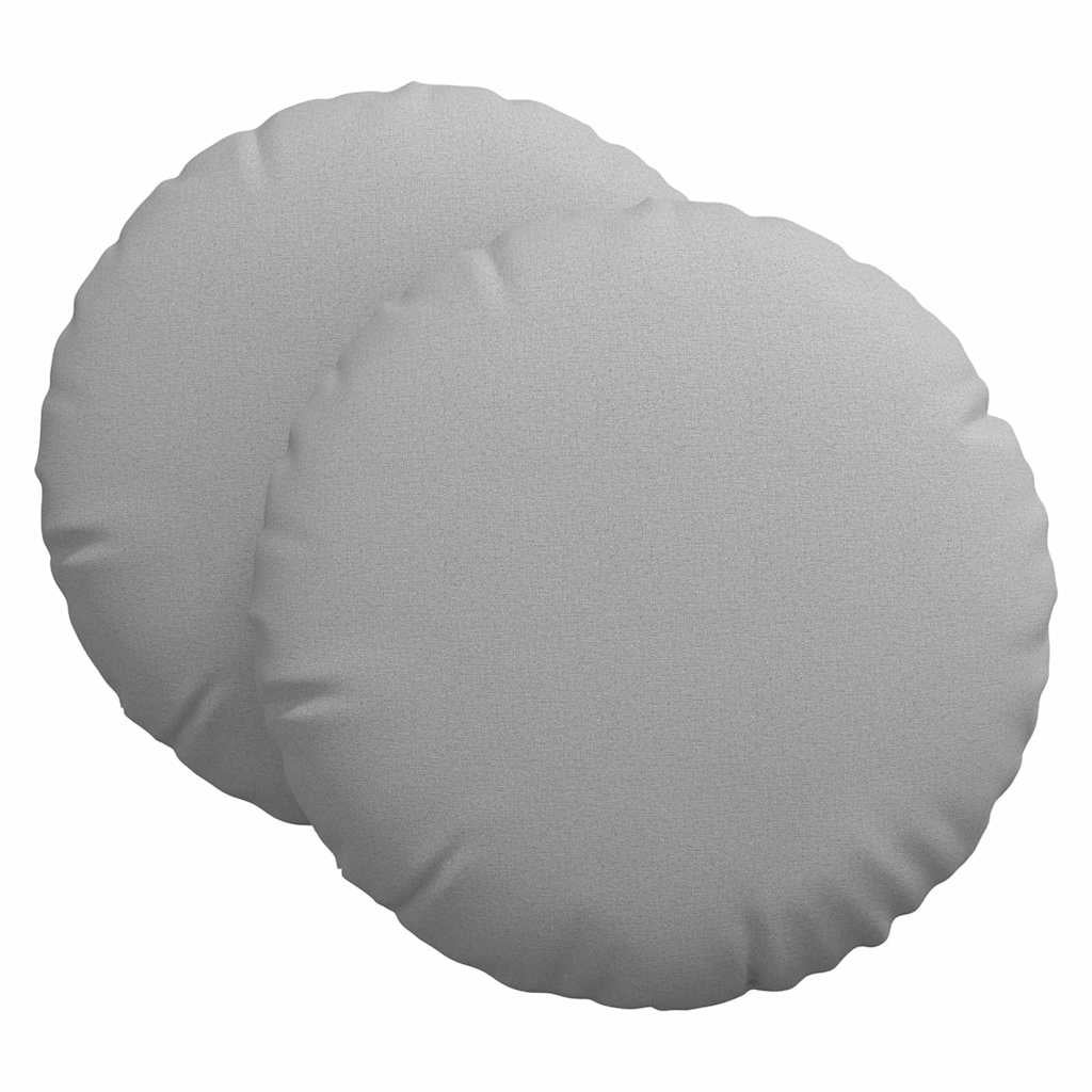 Poduszki na siedziska 2 pcs Szary chmur Ø80 x 29 cm tkanina