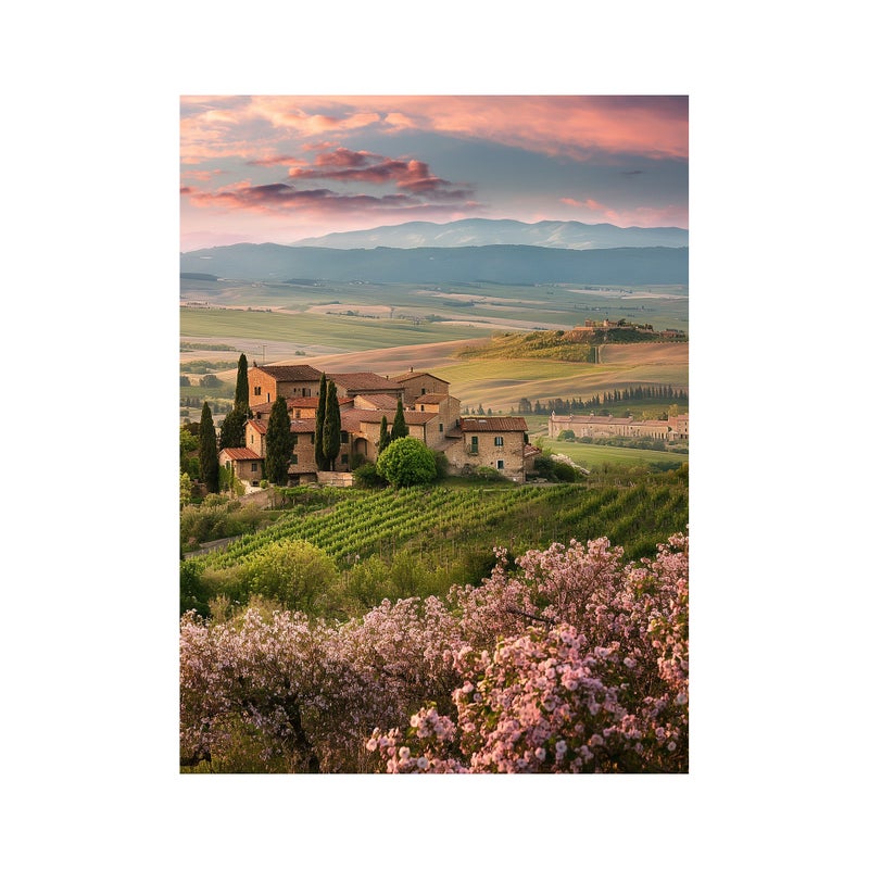 STYLER Obraz na płótnie CANVAS Pink Tuscany 60x80