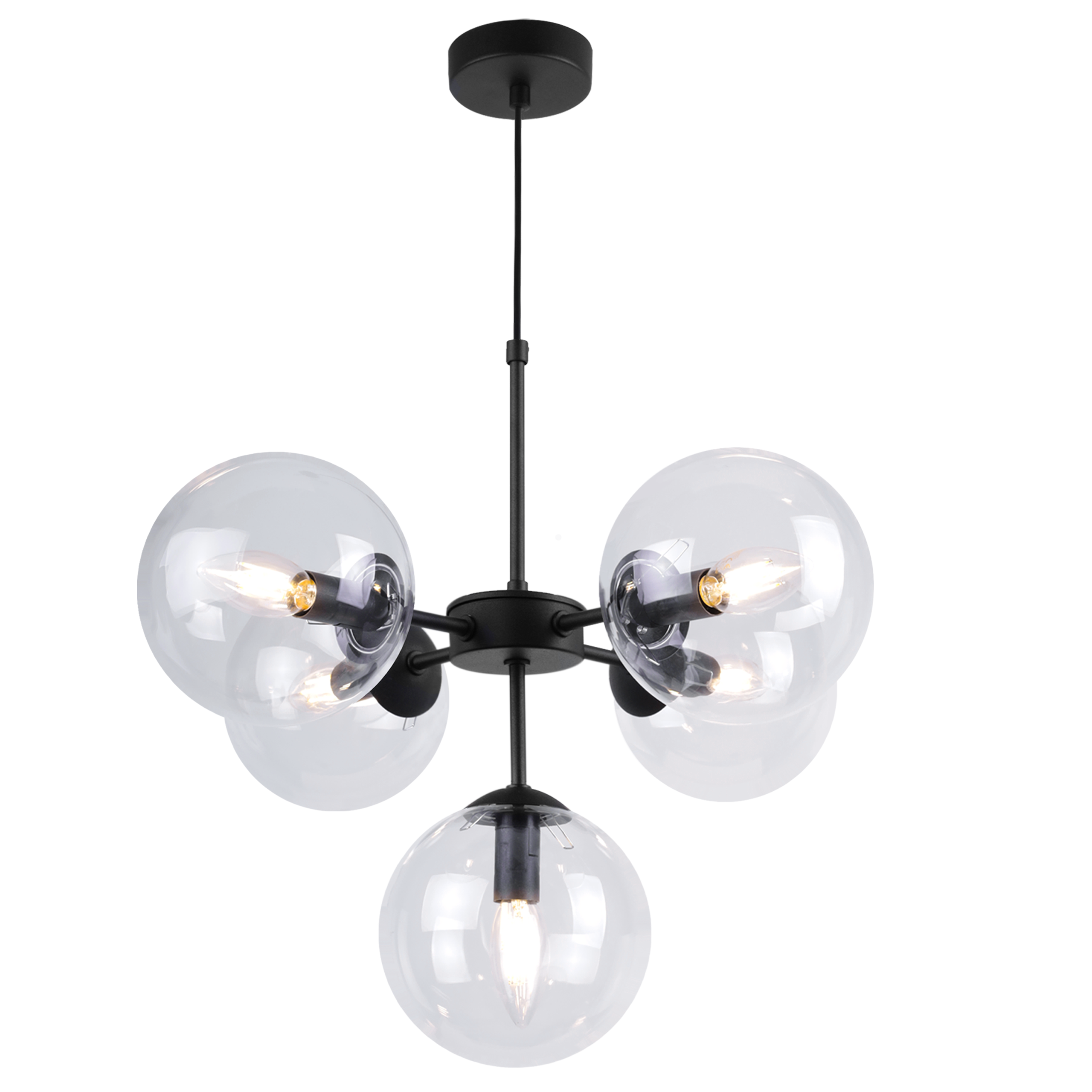Lampa sufitowa wisząca Light Home LH Imperia 5x E14 60W transparentny