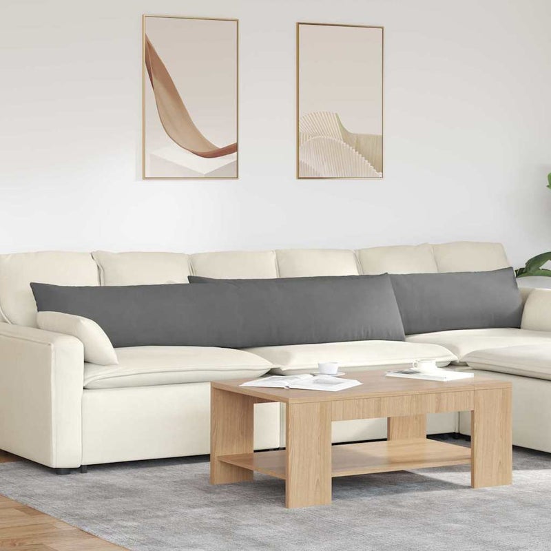 Poduszki na sofę 2 pcs Ciemnoszary 200 x 40 cm tkanina vidaXL