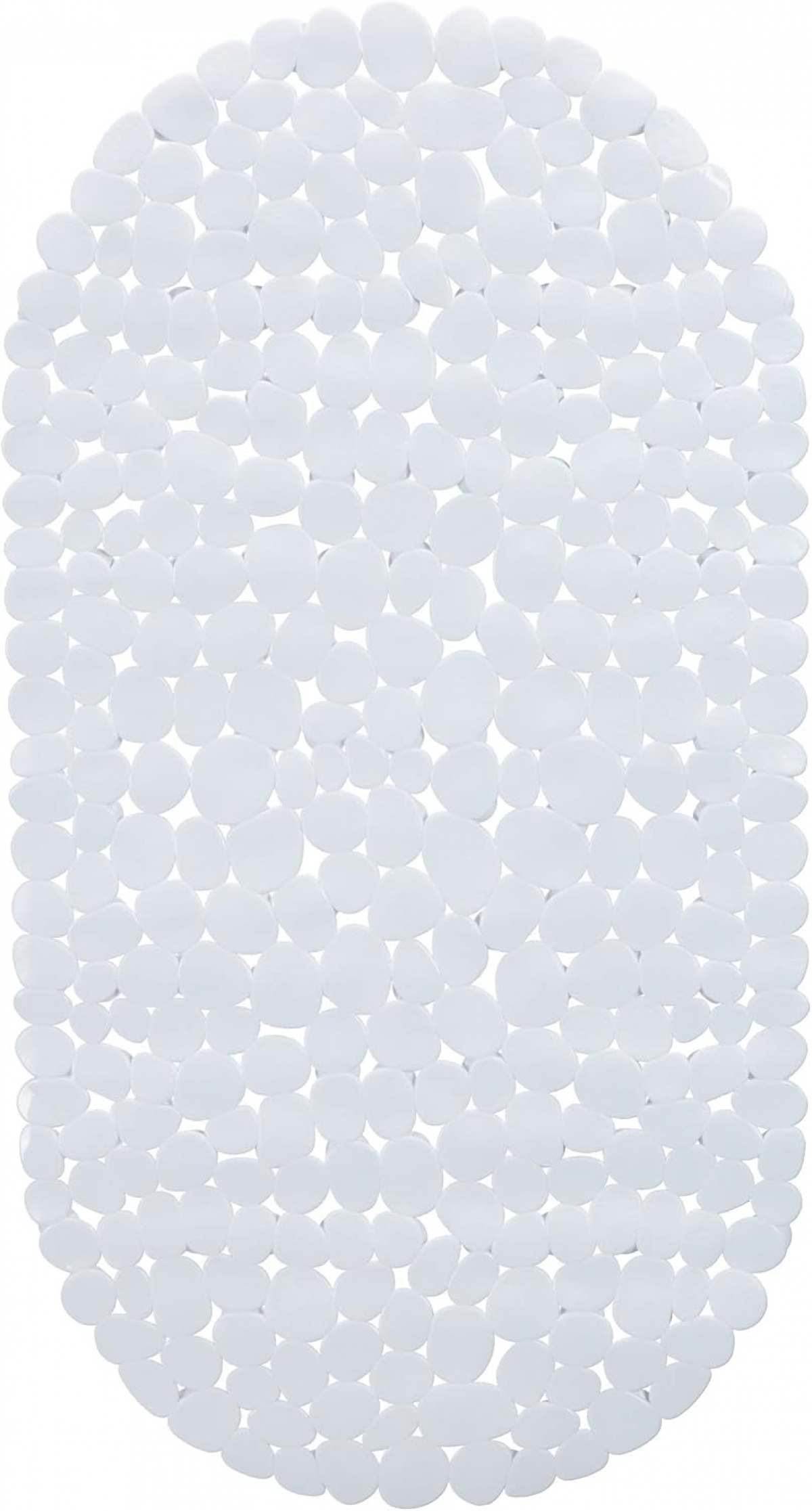 Mata łazienkowa antypoślizgowa, imitacja kamienia, z przyssawkami, zmywalna, dł. x szer.: 36 x 68 cm, biała
