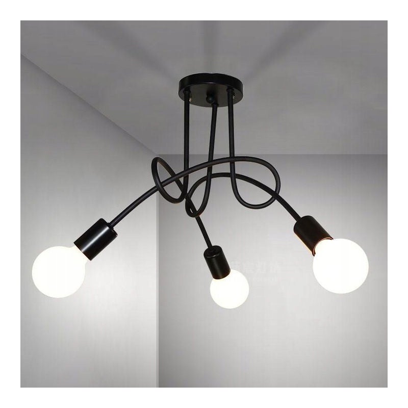 Lampa Sufitowa Wisząca Toolight 3392227 3 Paradise Czarny