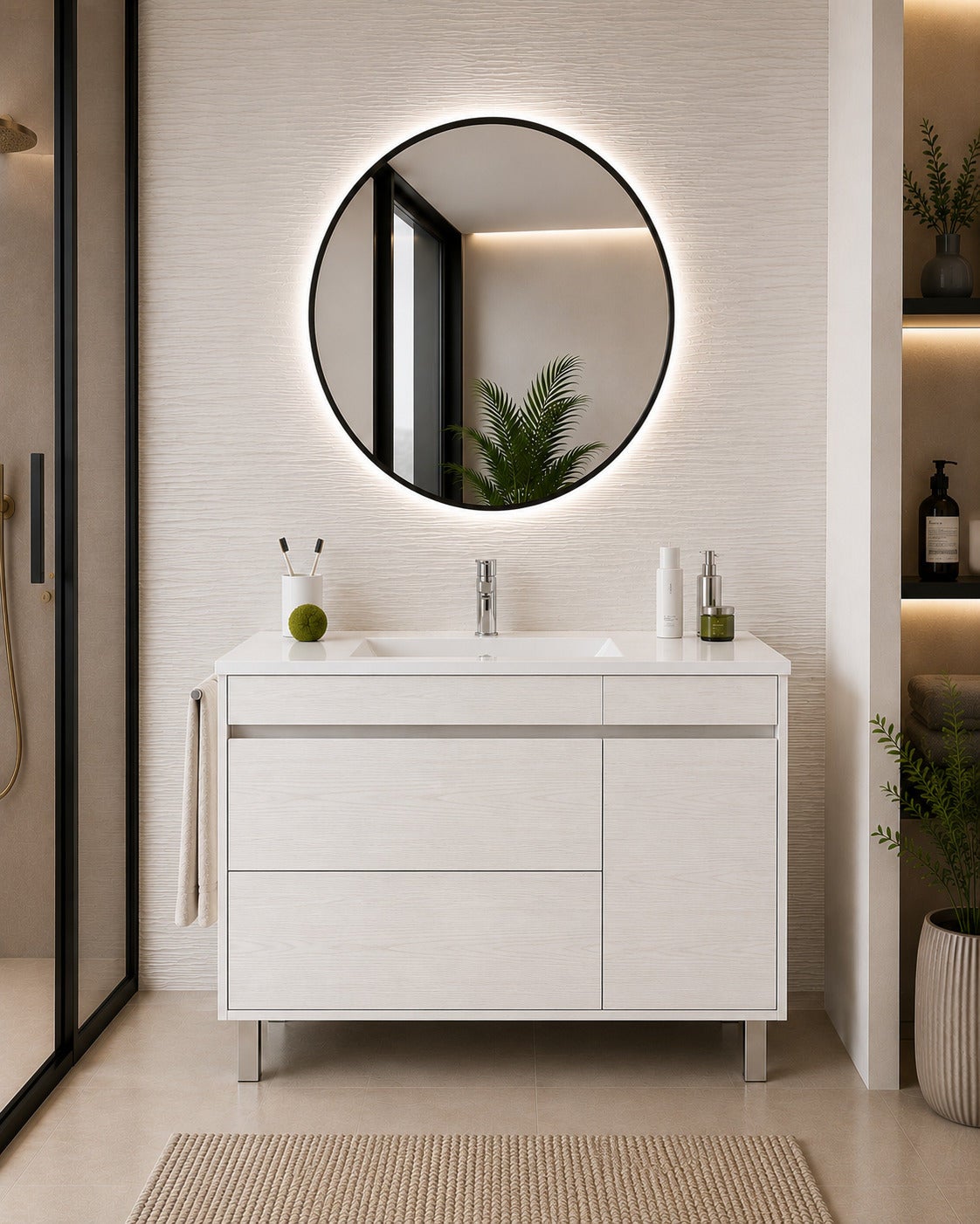 Szafka łazienkowa z umywalką ORIGENBATH CAPRERA bez lustra 70x40 cm biały nordycki
