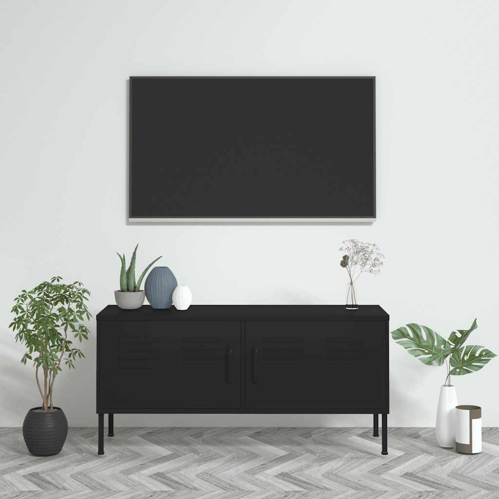 Stojak na telewizor VidaXL stalowy 105x35x50 cm czarny