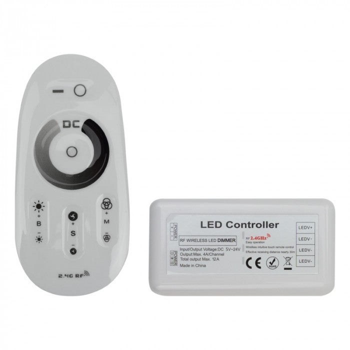 Sterownik LED MONO DOTYKOWY RF pilot do taśm LED 144/288W 3x4A 12-24V IP20 Ecolight