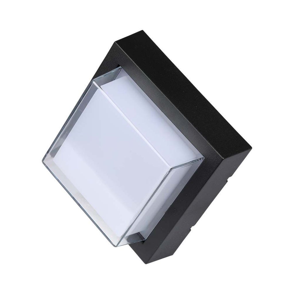 Kinkiet zewnętrzny VT-831 LED 7W Ciepła biel 700lm czarny wym:13,3x13,3x6,7cm IP65 V-TAC
