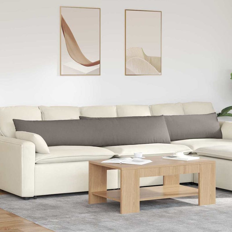 Poduszki na sofę 2 pcs Ciemnoszary 200 x 40 cm tkanina vidaXL