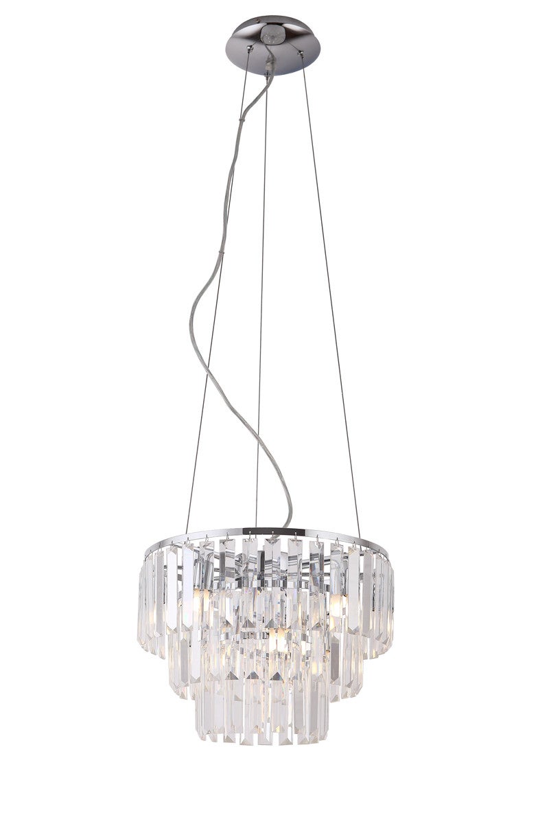Żyrandol glamour chromowany z kryształowym kloszem Ø42 cm MONACOP 9xG9 40W P0259 Maxlight