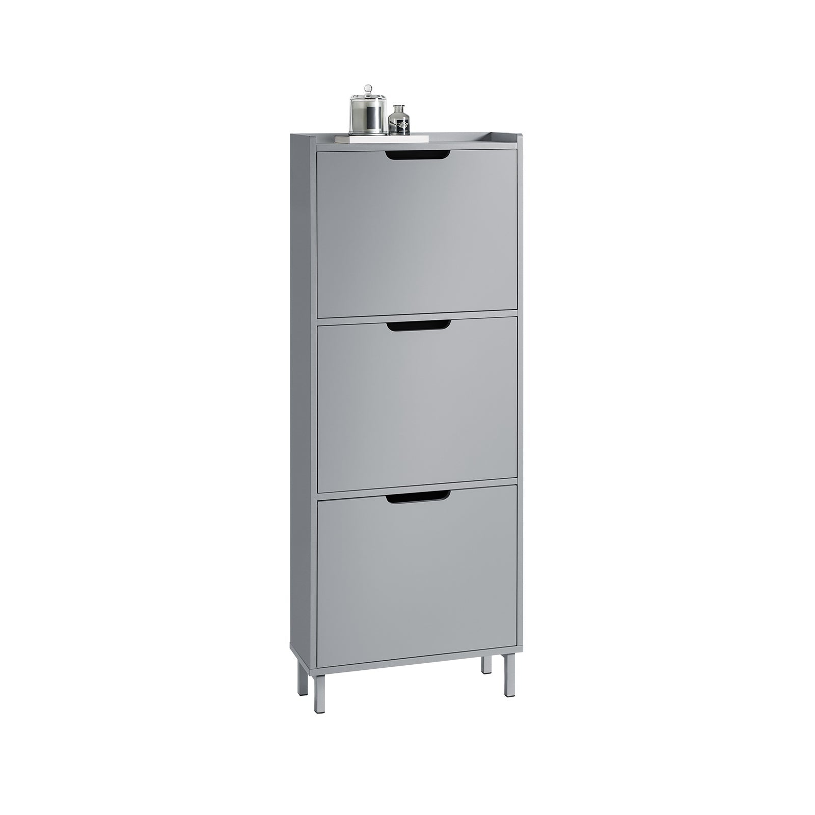 SoBuy Szafka na buty Jasnoszary 50x19x129 cm FSR151-H-HG